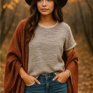 The Limited tweed short sleeve top ❤️